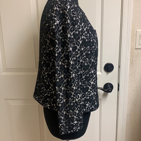 Talbots Black and cream Jacket, Size 8, 51% Cotton, 49% Nylon, Lining 100… - Picture 6 of 9